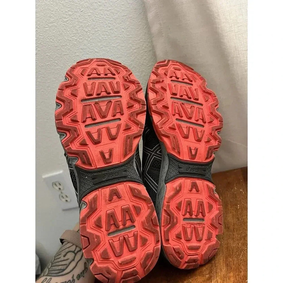 ASICS WOMENS GEL-VENTURE 8 TRAIL RUNNING SHOES GREY PINK ORANGE SIZE 7.5 - Picture 2 of 8